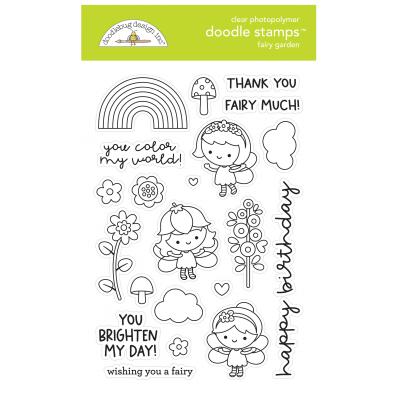 Doodlebug Fairy Garden Clear Stamps - Fairy Garden